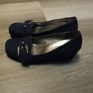 Unisa Wedge Heels Navy Shoes Ladies Womens Size 8